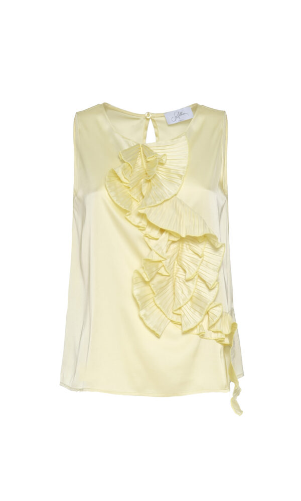 BLUSA CON BALZA PLISSÉ