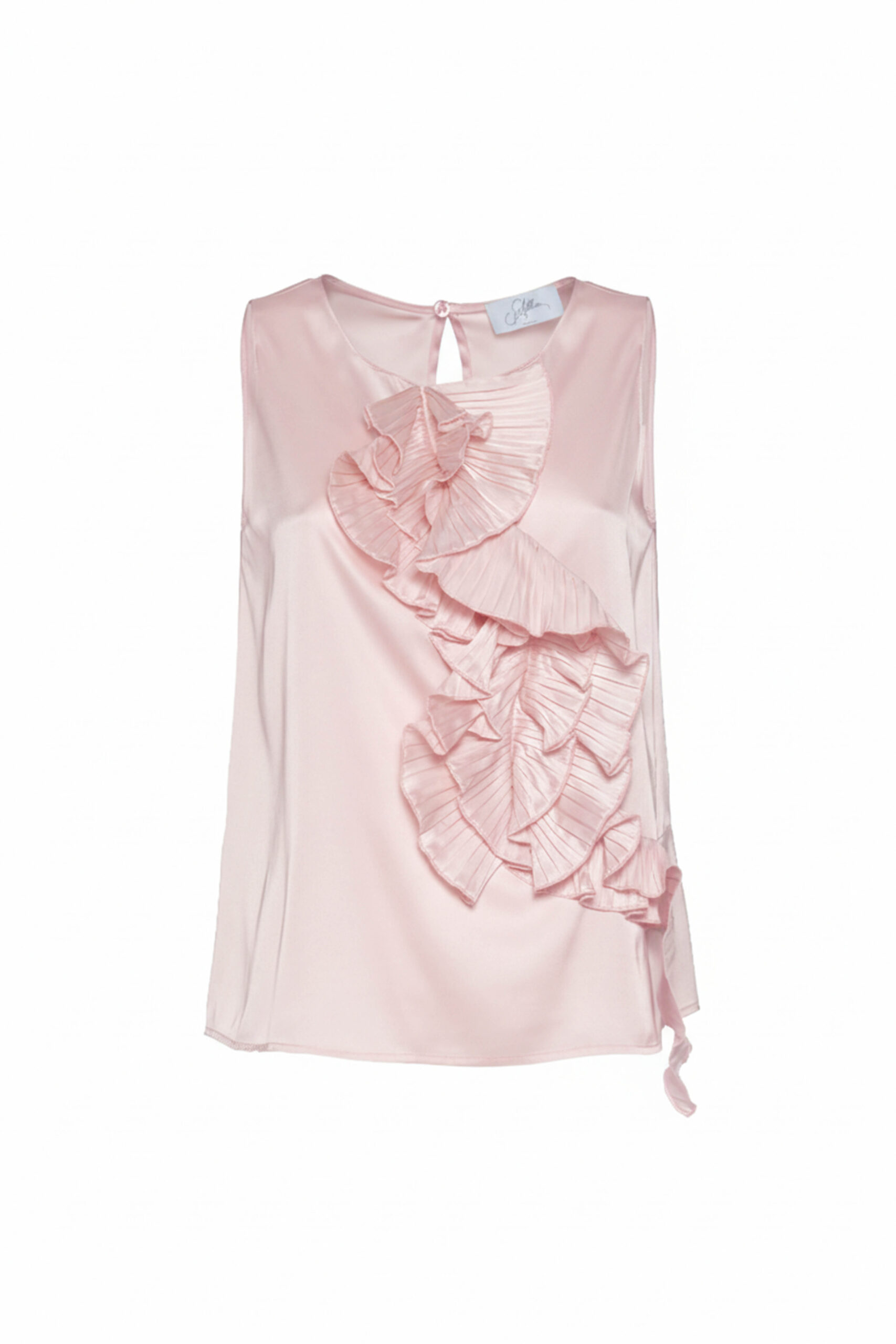 BLUSA CON BALZA PLISSÉ - immagine 3