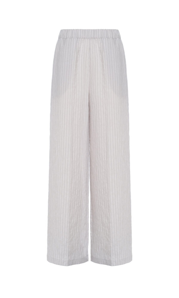 PANTALONI PALAZZO IN MODAL A RIGHE