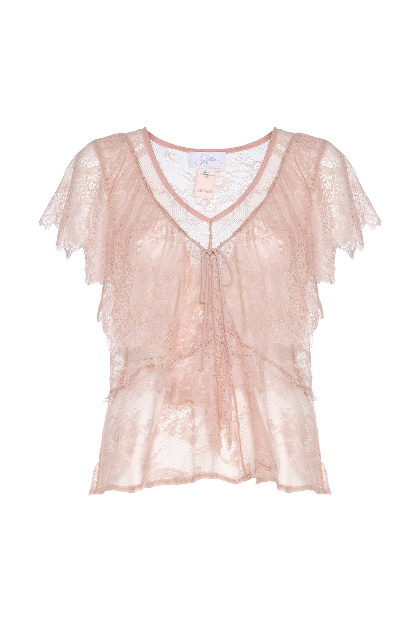 BLUSA IN PIZZO LAVORATO