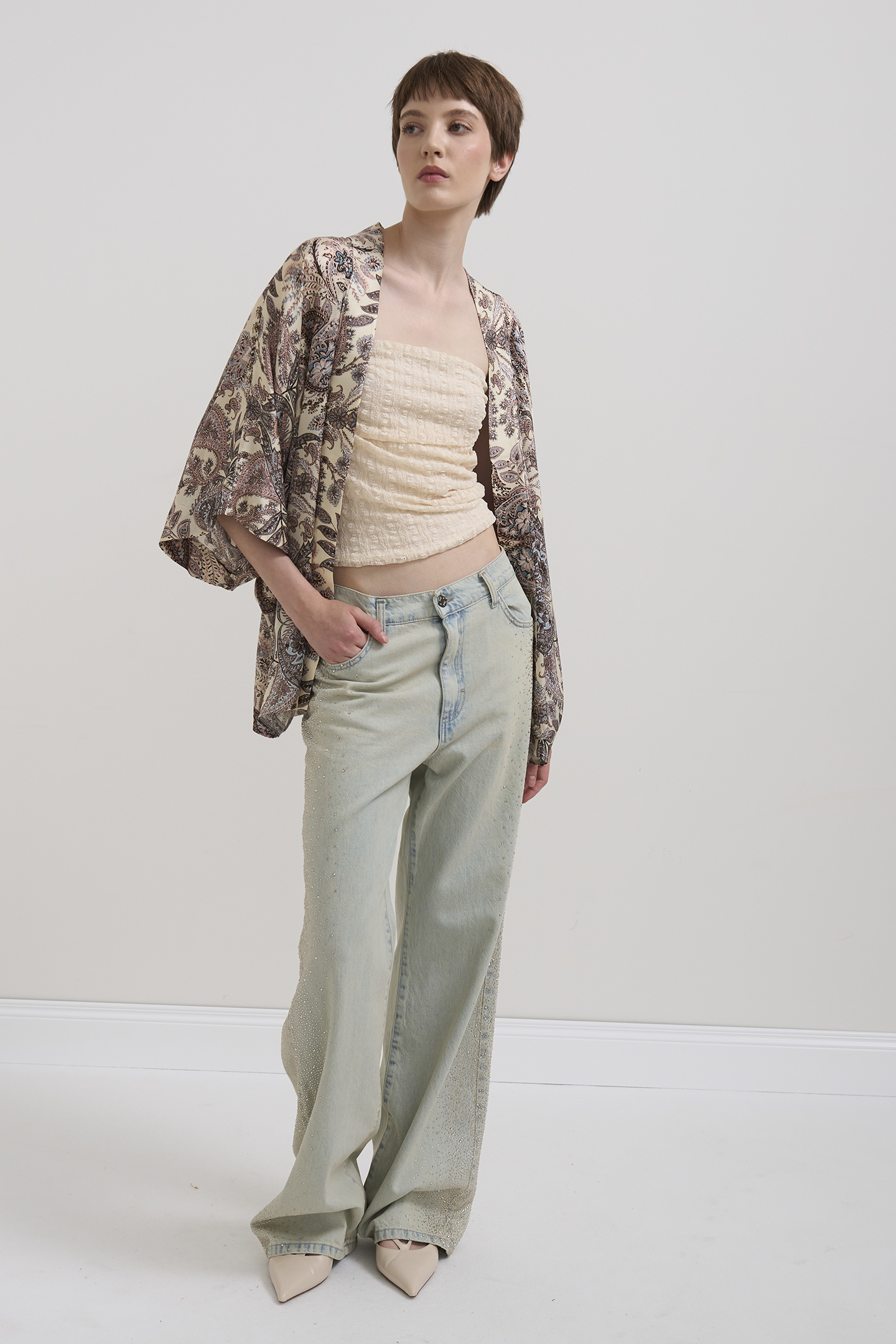 KIMONO CON MOTIVO PAISLEY - immagine 2