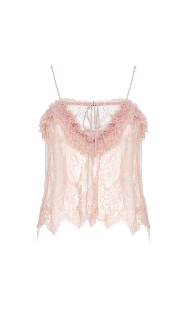 TOP IN PIZZO E SPALLINE SOTTILI