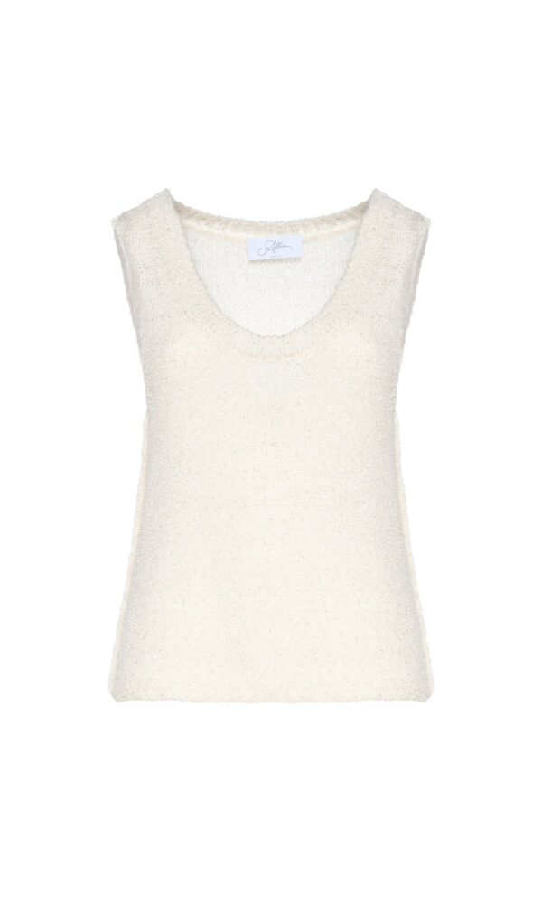 TOP IN MAGLIA CON PAILLETTES