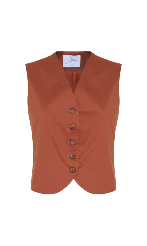 GILET IN TWILL DI COTONE