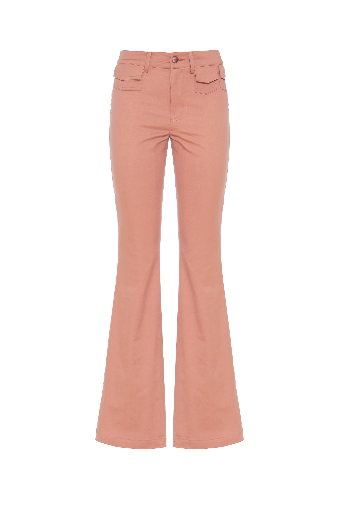 PANTALONI FLARE IN TWILL