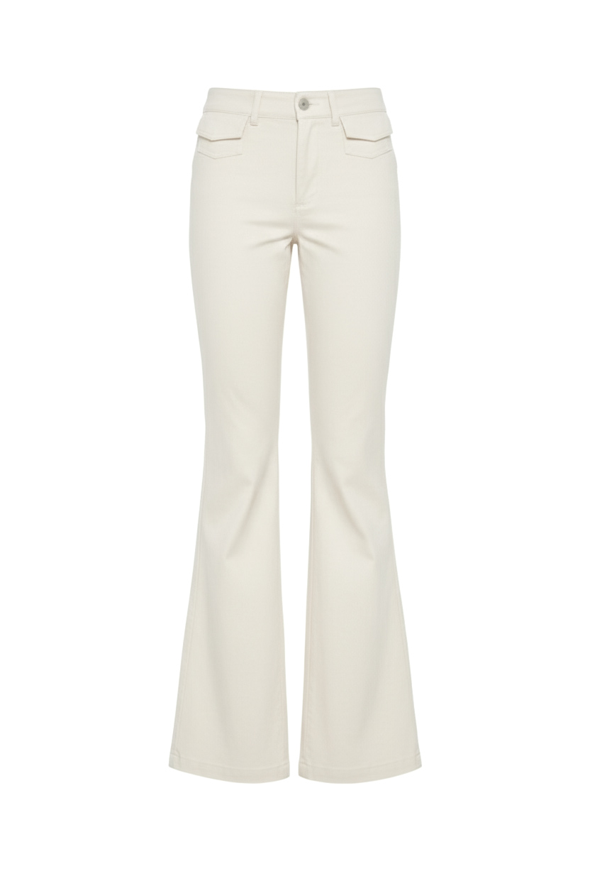PANTALONI FLARE IN TWILL - immagine 5