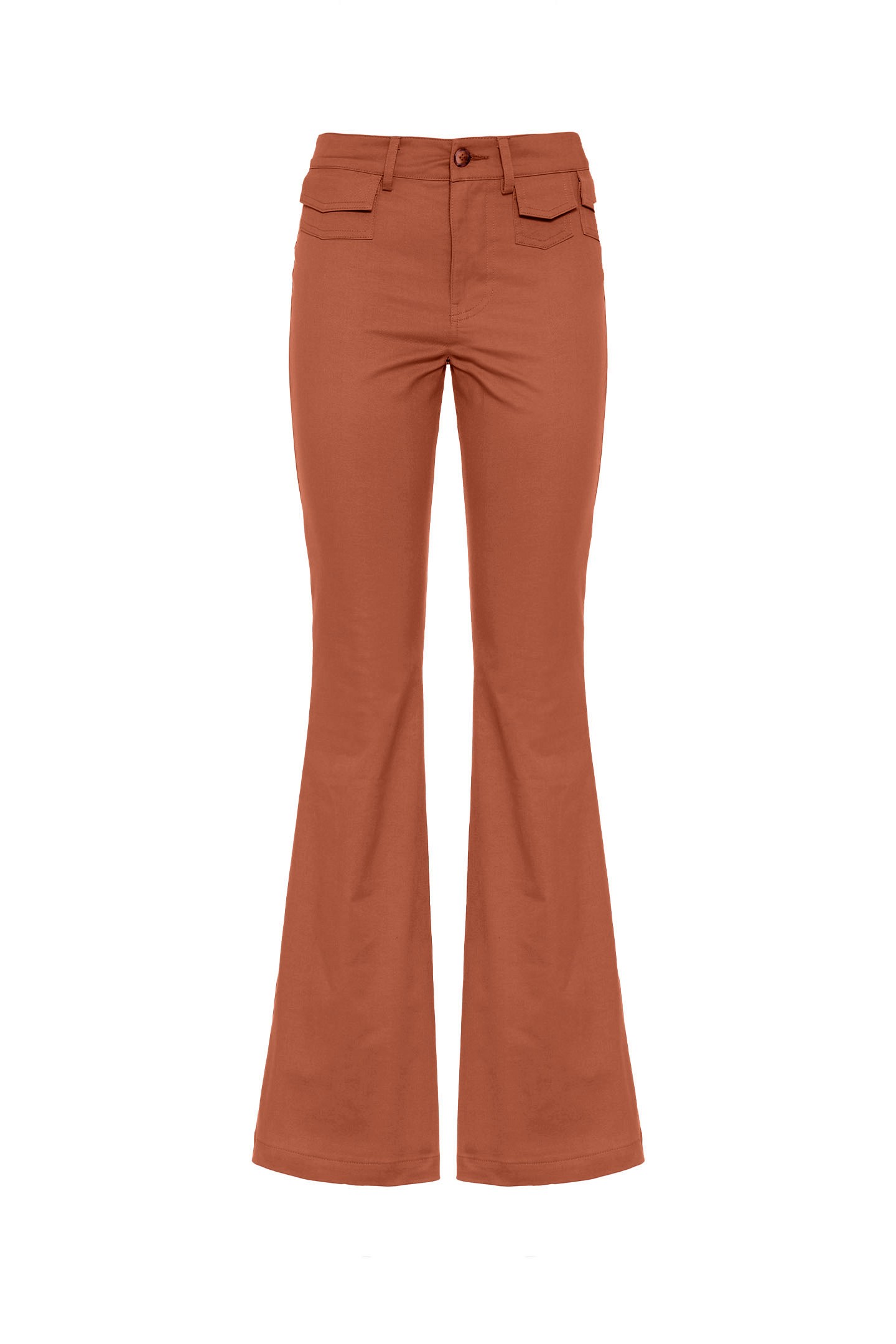 PANTALONI FLARE IN TWILL - immagine 6