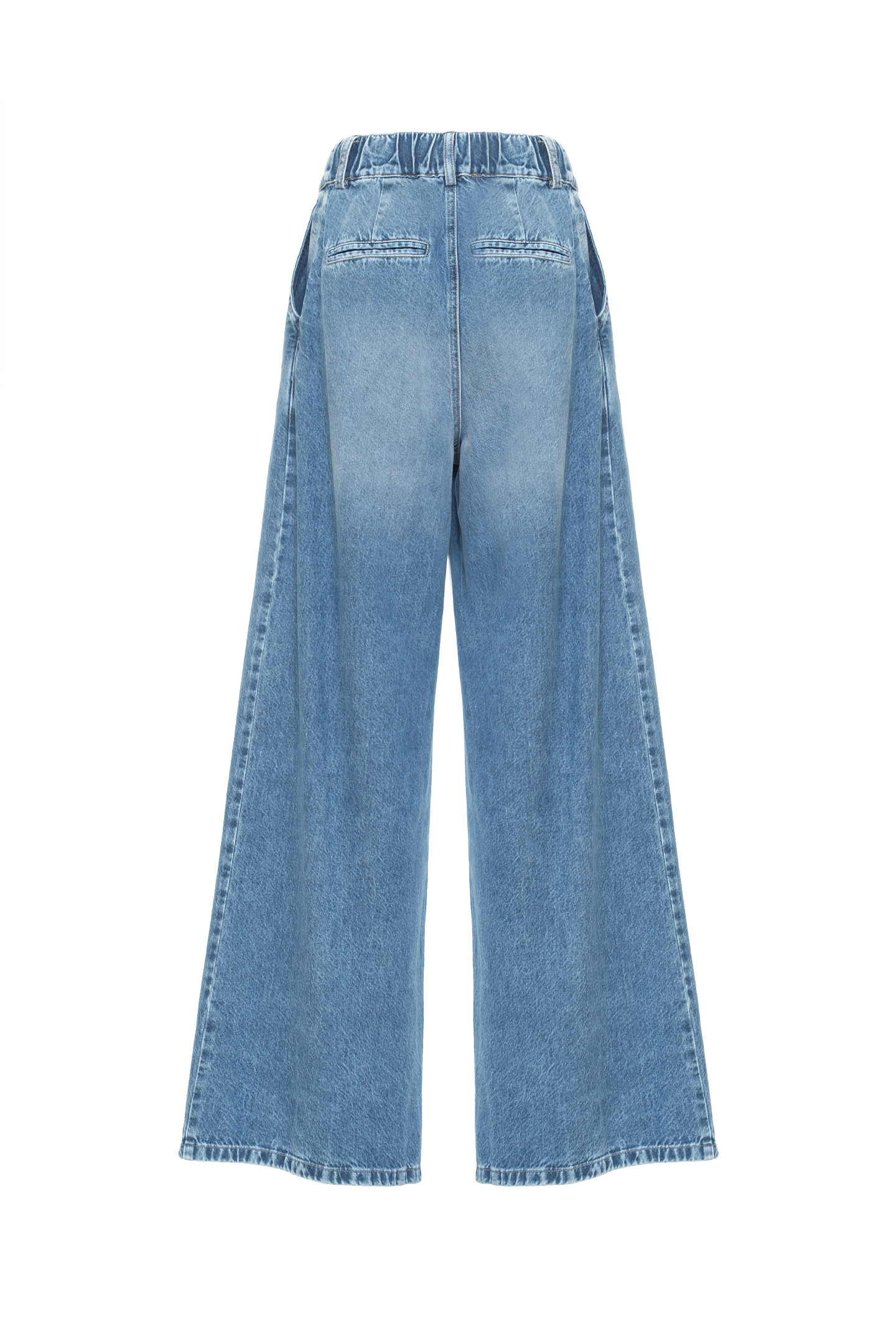 PANTALONI CON ELASTICO IN DENIM - immagine 4