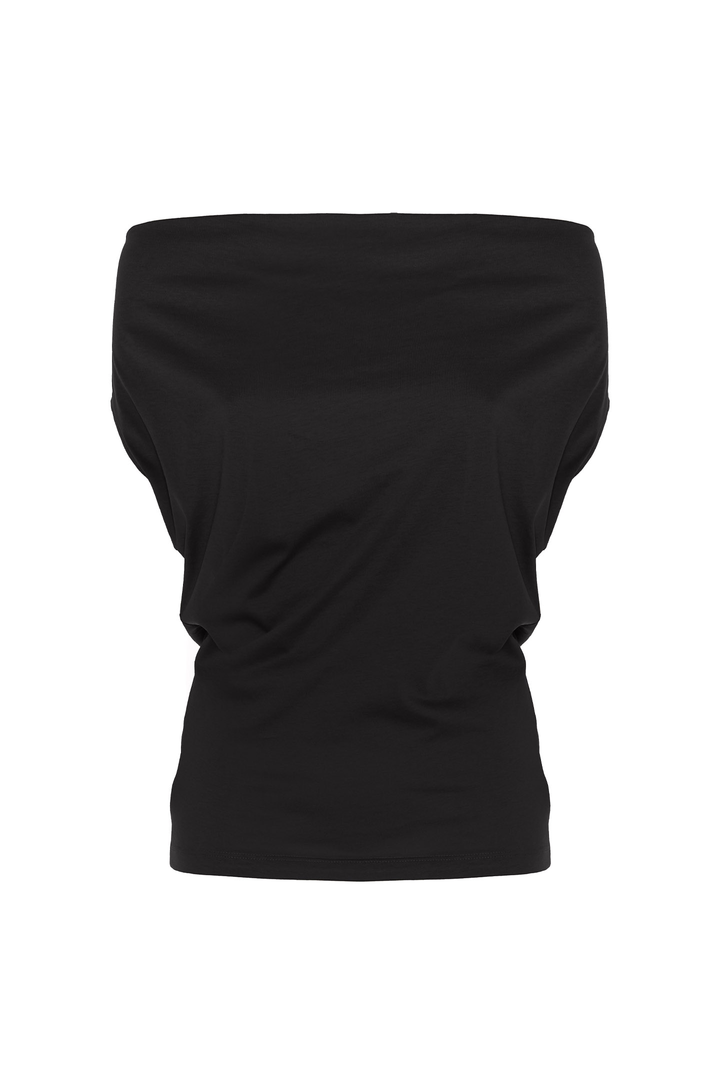 T-SHIRT CON SCOLLO A GOCCIA - immagine 4