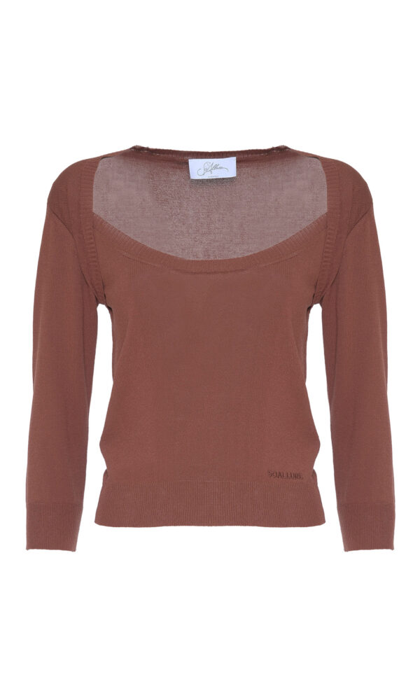 MAGLIA CON MANICHE A TRE QUARTI