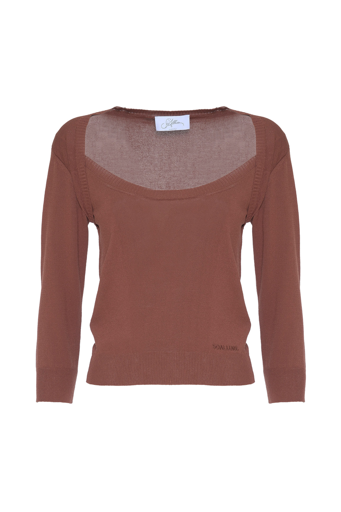 MAGLIA CON MANICHE A TRE QUARTI