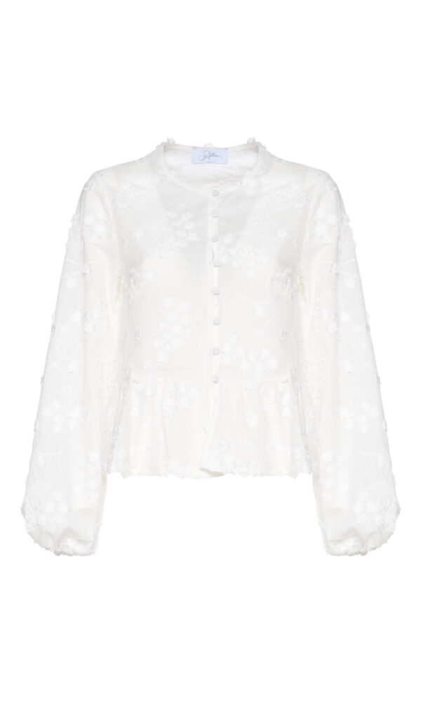 BLUSA IN COTONE RICAMATA
