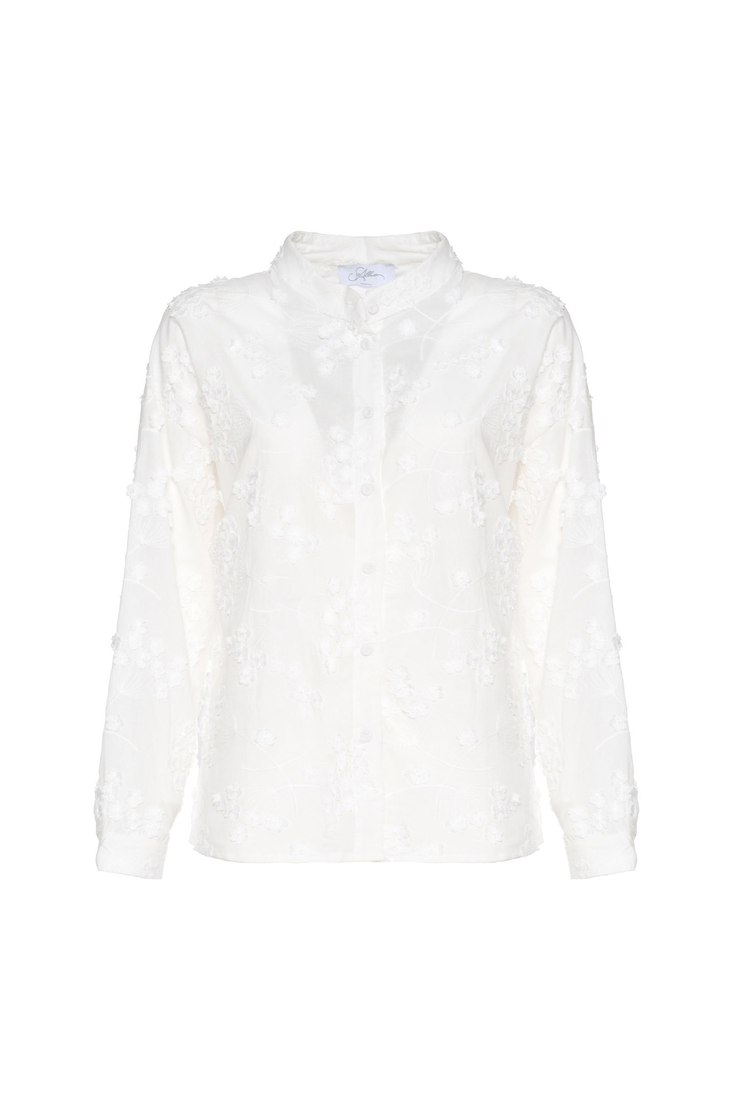 CAMICIA IN MUSSOLA RICAMATA