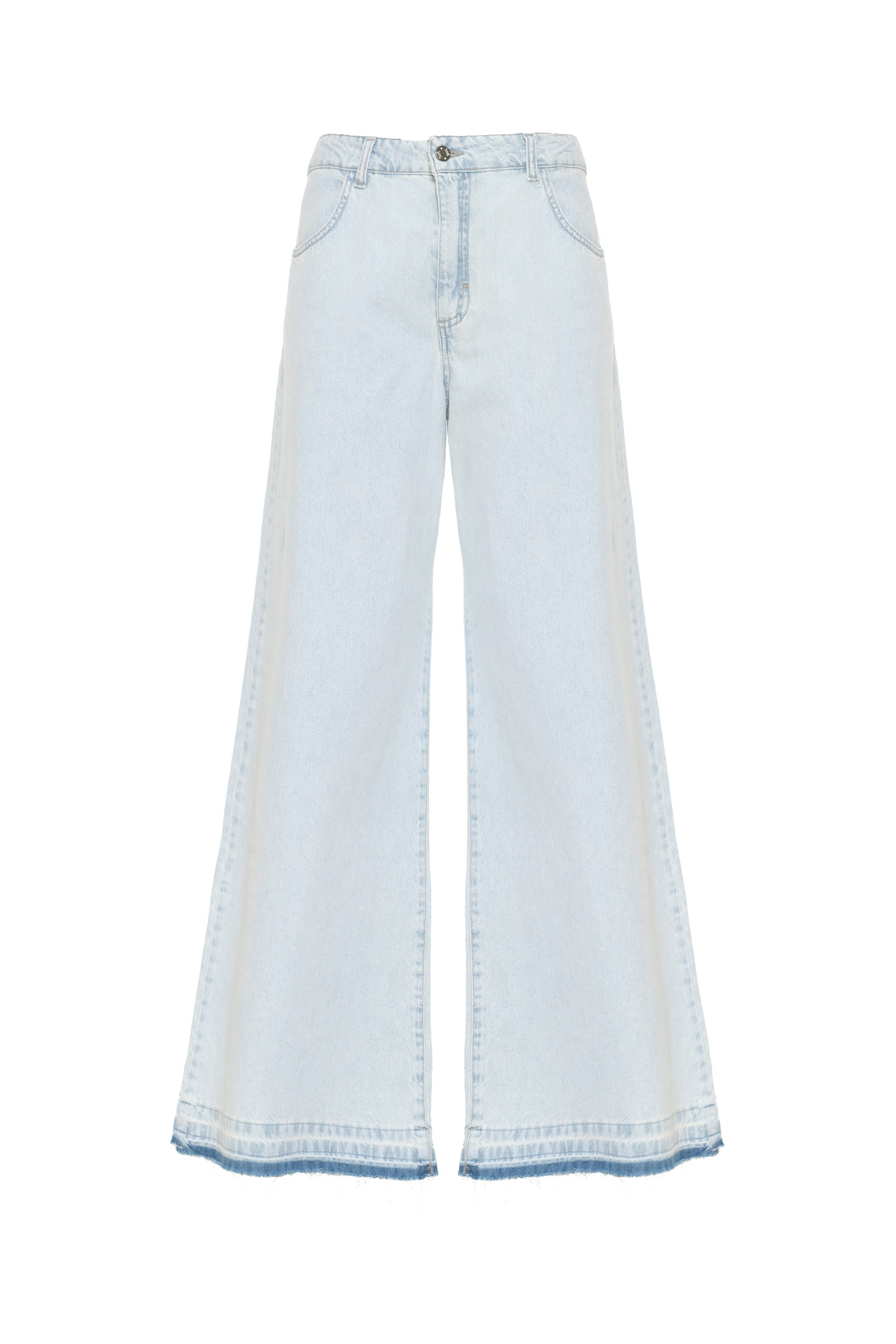 FLARED JEANS WITH RAW HEM