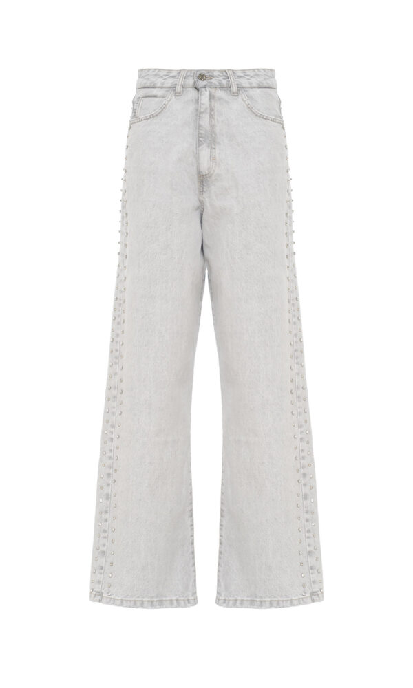 JEANS WITH STUDS AND RHINESTONES