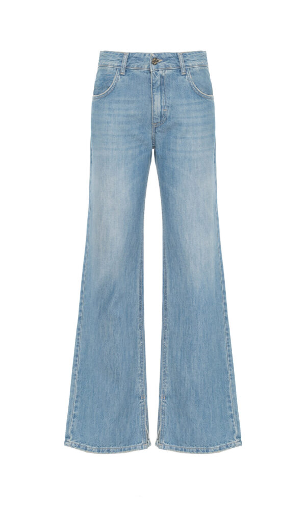 STRAIGHT JEANS WITH SLITS