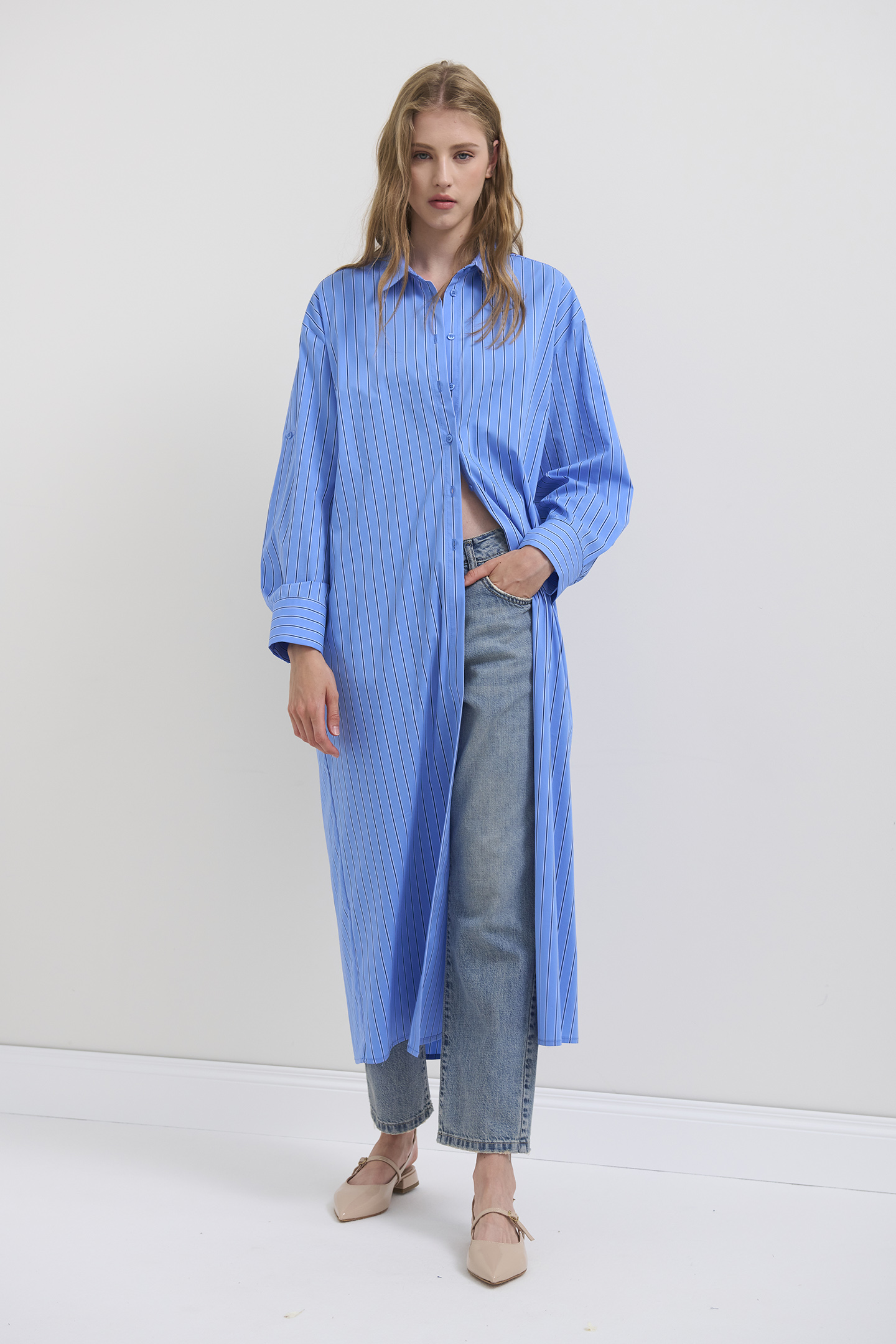 JEANS A SIGARETTA VINTAGE WASHED - immagine 3