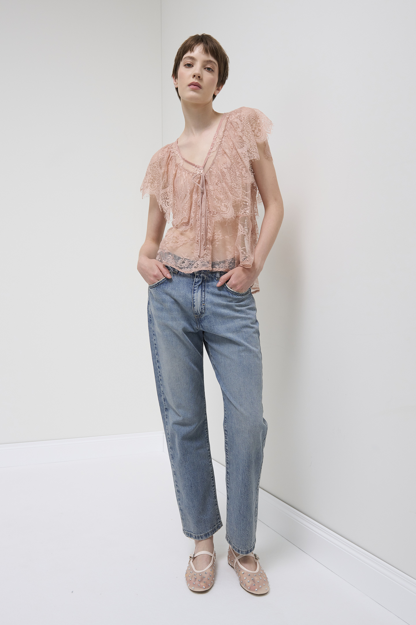 JEANS A SIGARETTA VINTAGE WASHED - immagine 2