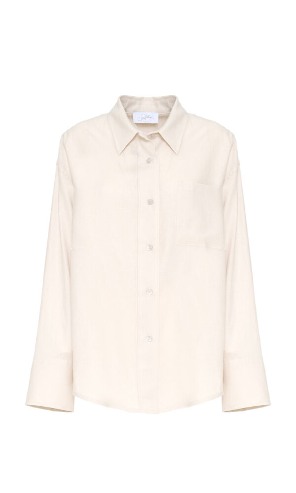 CAMICIA OVERSIZE IN MISTO LINO