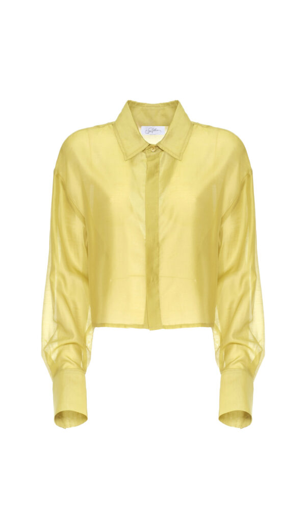 CAMICIA CROPPED IN LYOCELL