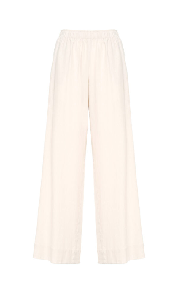WIDE-LEG LINEN TROUSERS