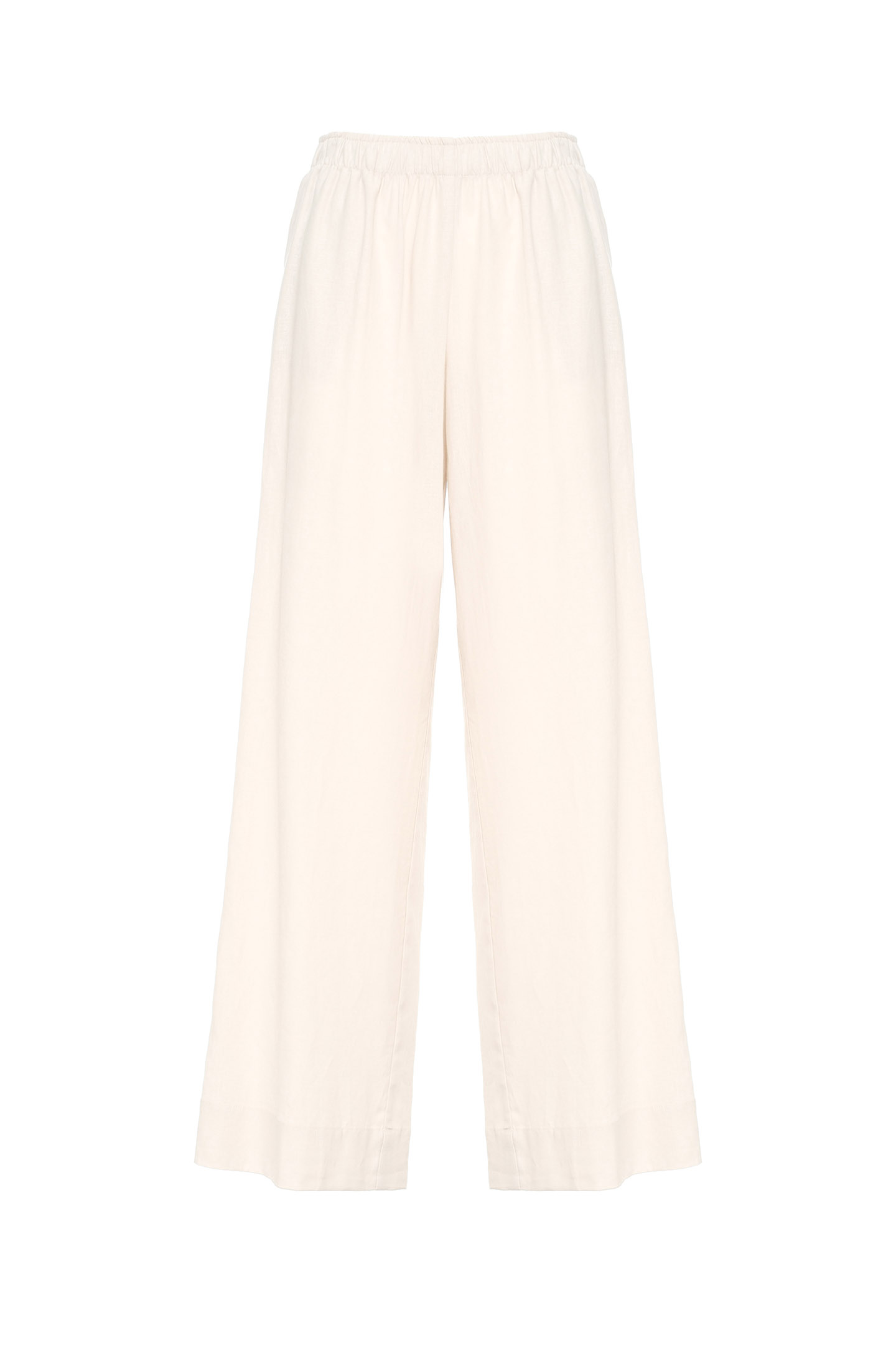 WIDE-LEG LINEN TROUSERS
