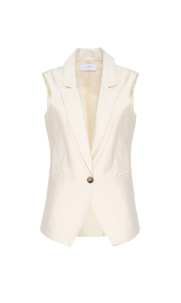 SINGLE-BREASTED VISCOSE VEST