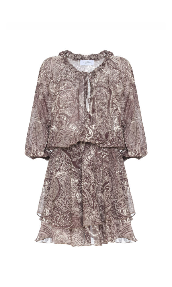 ABITO CORTO CON STAMPA PAISLEY
