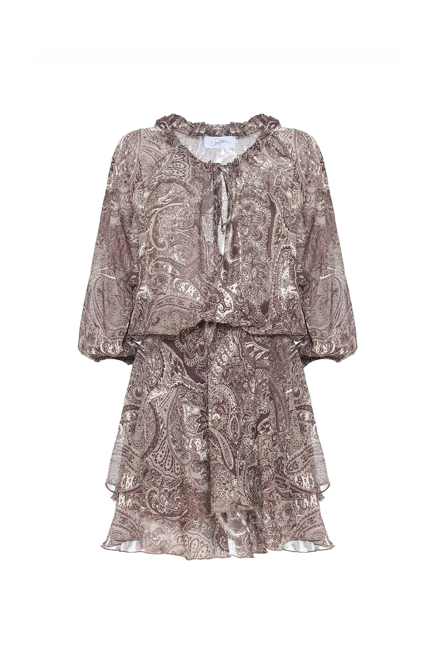 ABITO CORTO CON STAMPA PAISLEY