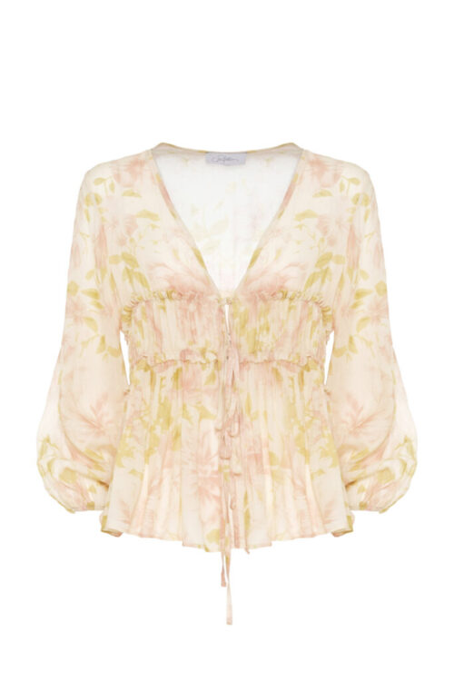 BLUSA CON STAMPA A FIORI