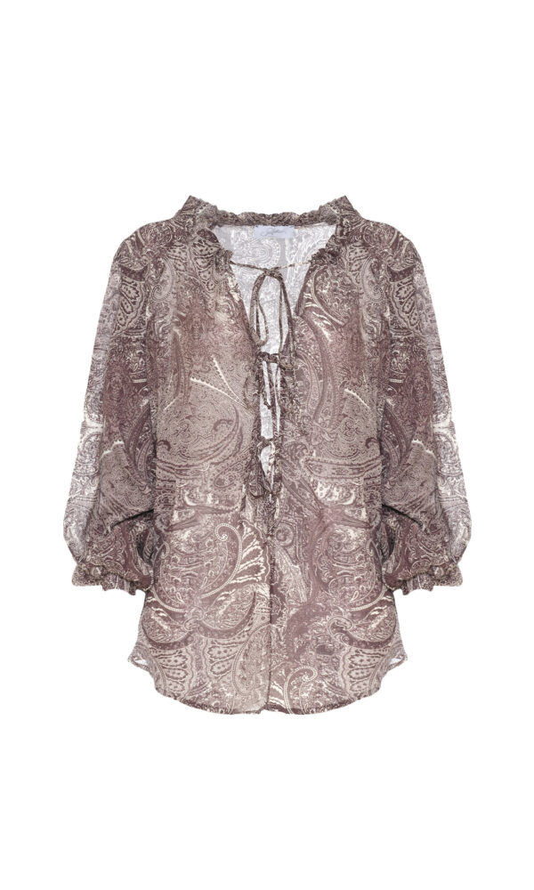 BLUSA OVERSIZE CON STAMPA PAISLEY