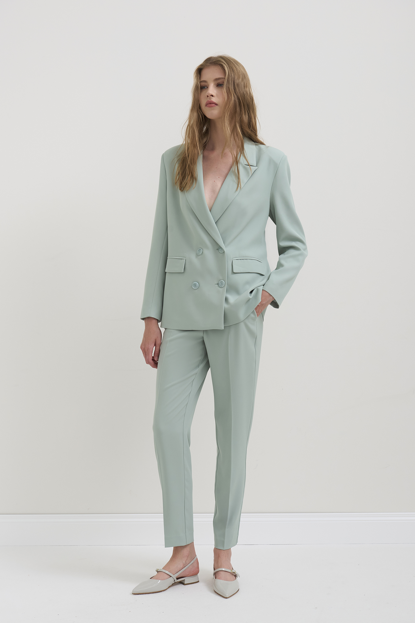 PANTALONI SLIM IN CREPE - immagine 2
